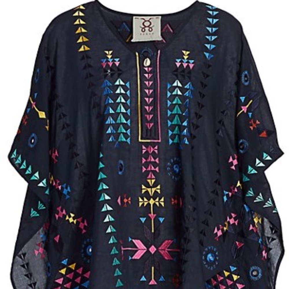 Figue Ritika Half-Sleeve Embroidered Kaftan Top - Picture 2 of 8